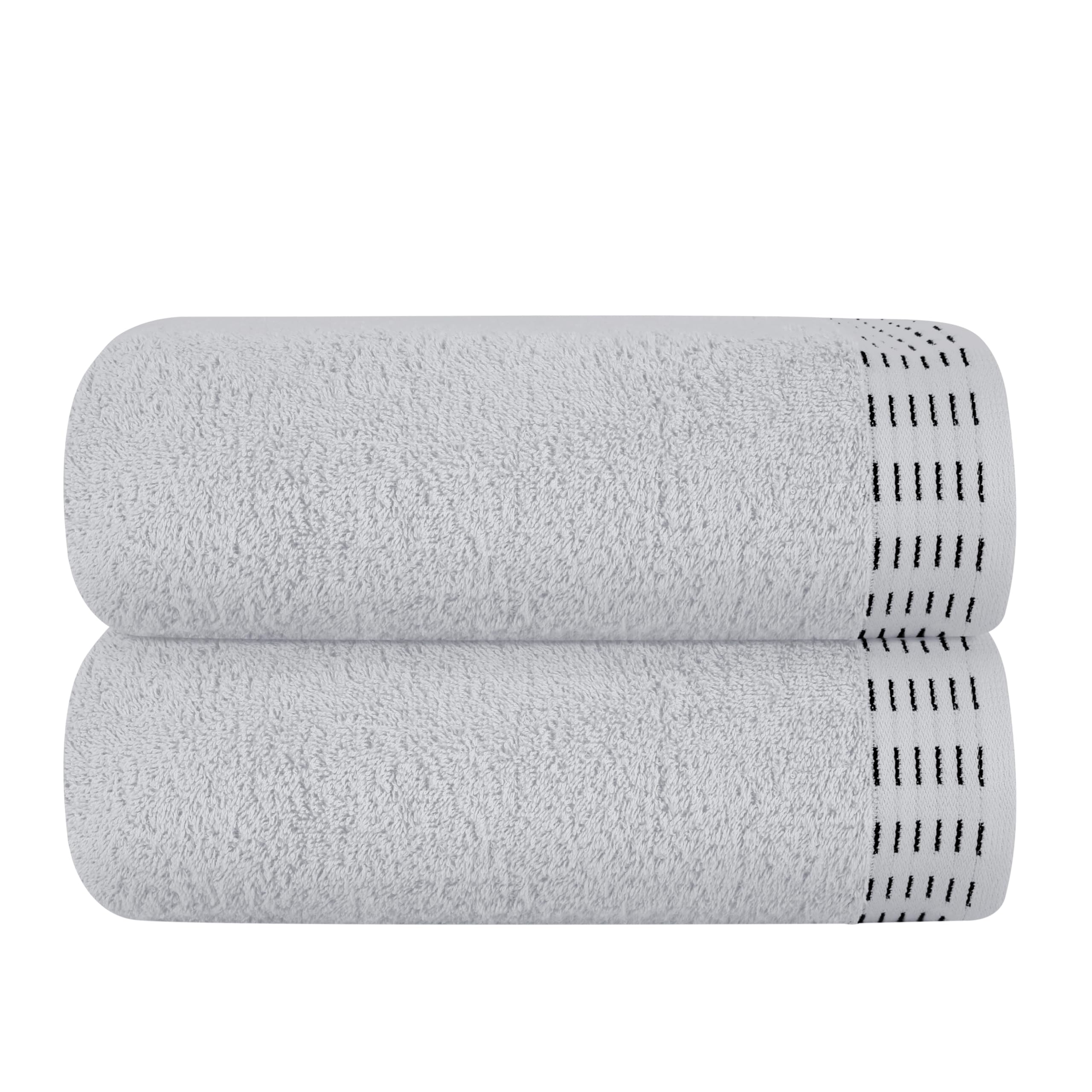 Photo 1 of MALLONI HOME Cotton 2 Pack Oversized Bath Towel Set 28x55 inches, Large Bath Towels, Ultra Absorbant Compact Quickdry & Lightweight Towel, Ideal for Gym Travel Camp Pool - Light Grey