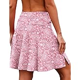 COOrun 20" Tennis Skirt Women Knee Length Golf Long Skort with Pockets High Waisted Athletic Sports Inner Shorts Skirts S-3XL