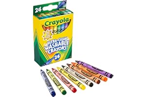 Crayola Washable Crayons, School Supplies, 24 Count