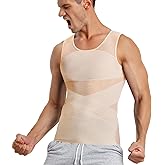 TAILONG Men's Compression Shirt for Body Shaper Slimming Vest Tight Tummy Underwear Tank Top