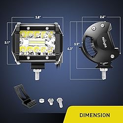 Nilight Led Light Pods 2PC 4Inch 60W Flood Spot