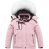 Skieer Girl's Waterproof Ski Jacket Windproof Winter Jacket Hooded Rain Coat