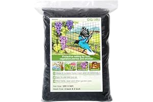 OGORI 25' x 50' Bird Netting Heavy Duty Nylon 2" Mesh Garden Netting Protect Fruit Trees, Plants and Vegetables