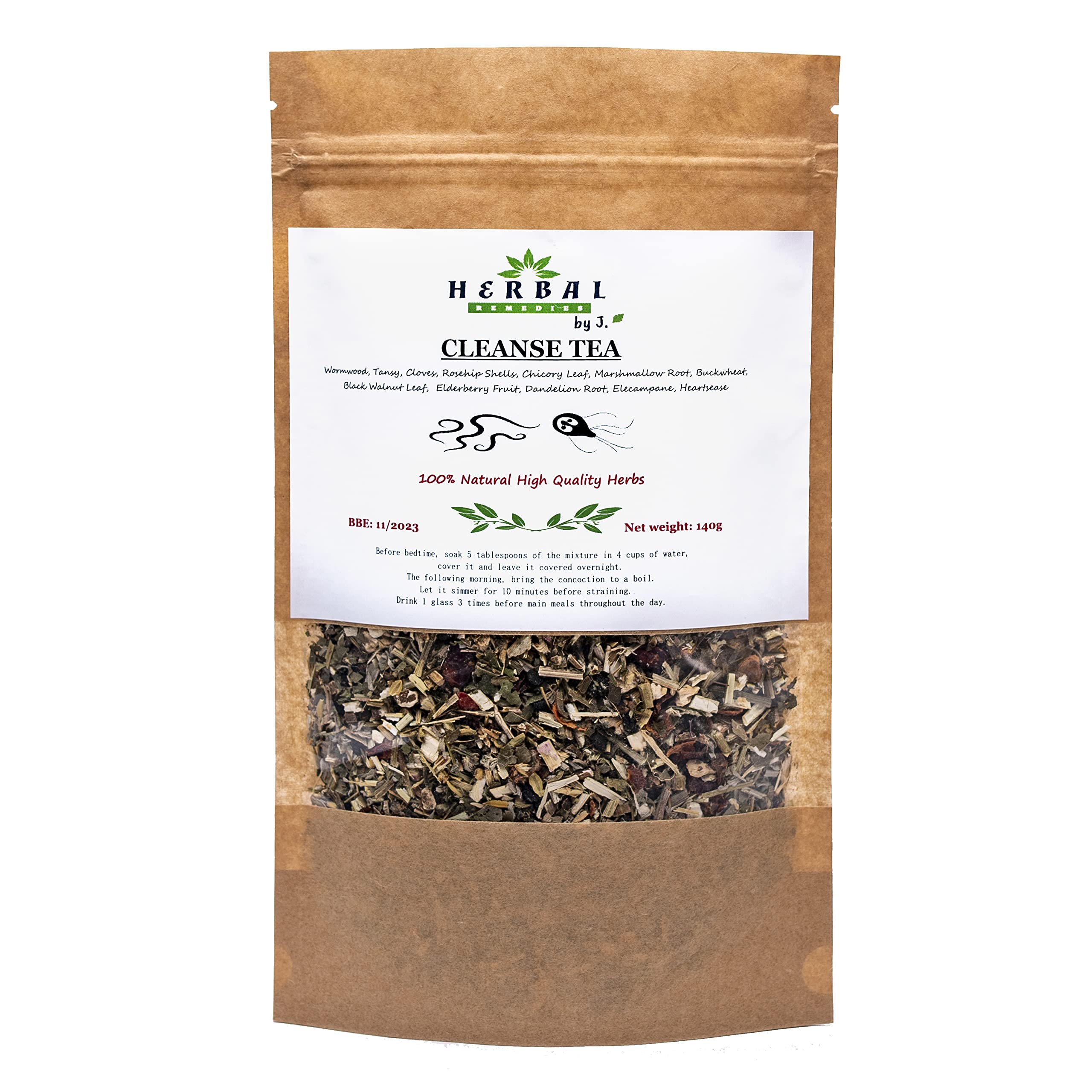 Detox Tea Weight Loss Cleanse Candida Tea Loose Herbal Mix Colon Cleansing Healthy Gut - Herbal Remedies by J. - Candida Relief - Pure Antifungal Herbs