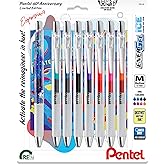 Pentel EnerGel Expressions, 60th Anniversary Limited Edition Pack, ICE Liquid Gel Pens, (0.7mm) Medium Line, Assorted Ink Colors, Pack of 8 (BL77TLABP8M)