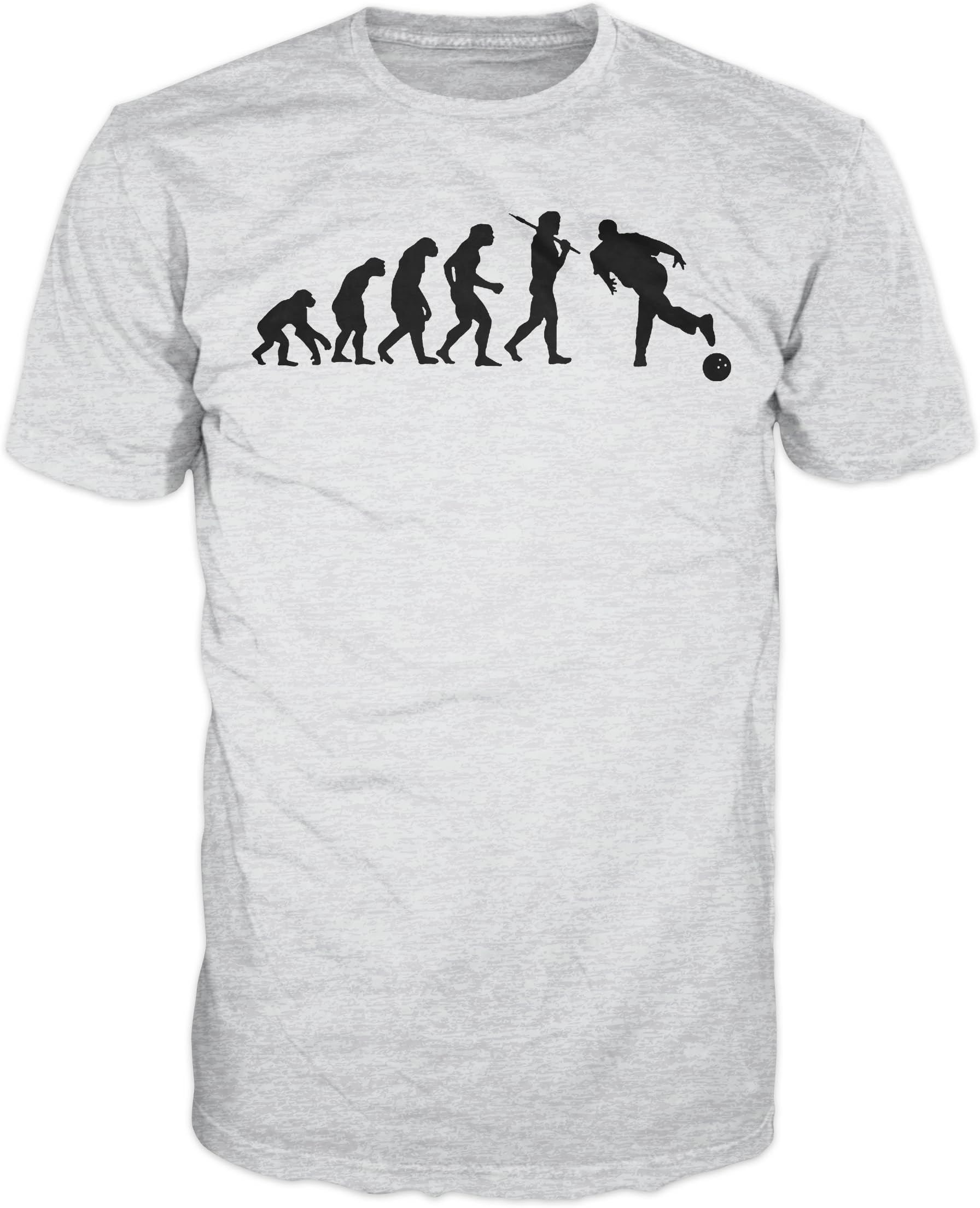 Dalesbury Bowling Player Evolution Funny T-Shirt (Ash Grey)