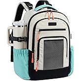 LOVEVOOK Laptop Backpack for Women with Large Cup Holder,15.6 Inch Work Computer Bag with Chest Buckle Back Pad Shoulder Buckle,Waterproof Business Backpack College Teacher Bag for Gift Travel