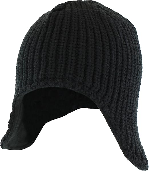 black winter hat with ear flaps