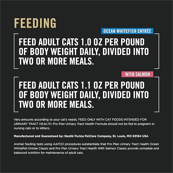 PURINA PRO PLAN URINARY TRACT HEALTH PATE CAT FOOD VARIETY PACK, OCEAN WHITEFISH AND WITH SALMON ENTREES – (PACK OF 24) 3 OZ. CANS