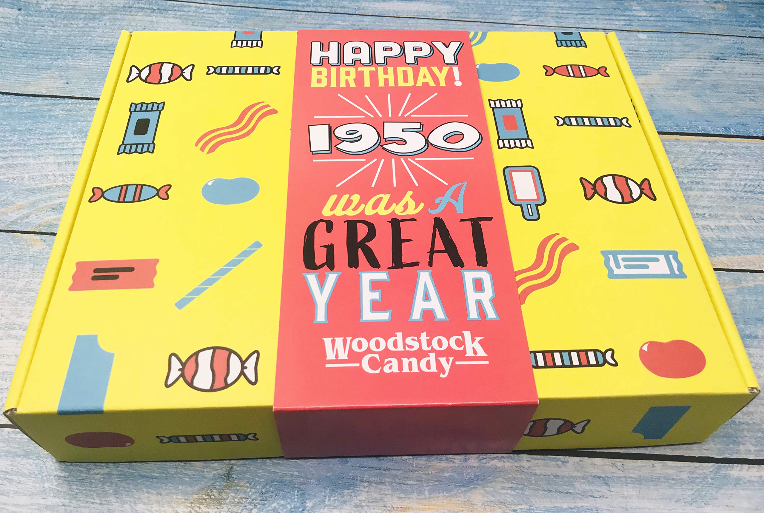 Vintage Candy Co 70th Birthday Retro Candy Gift Box 1951 Decade Nostalgic Childhood Candies Fun Gag Gift Basket For Milestone Seventieth Birthday Perfect For Man Or Woman Turning 70
