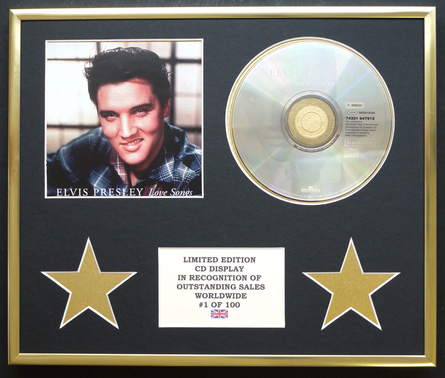 ELVIS PRESLEY/CD DISPLAY/LIMITED EDITION/COA/LOVE SONGS