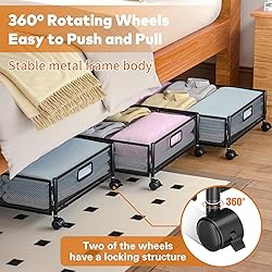Lingusta Under Bed Storage with Wheels,Rolling