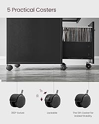 VASAGLE File Cabinet, Mobile Filing Cabinet on