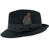 Hats in the Belfry Trilby Men/Women Snap Brim Vintage Dress Fedora Hat 100% Wool