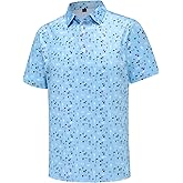 Men's Golf Polo Shirts Short Sleeve Performance Moisture Wicking Dry Fit Funny Golf Polo Shirts for Men