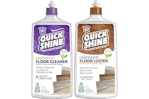 Quick Shine Hardwood Floor Cleaner & Wood Floor Polish w/Plant-Derived Carnauba 2-27oz Bottles, Removes Scratches, Safer Choice, A Clean That Can Be Seen