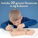 Science Kidz Mega Gemstone Dig Kit - 20 Real Gems & Crystals - Excavation Set view 7