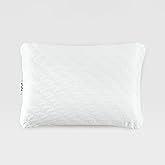 DOZ Foam Pillow, 100% Natural Talalay Latex Pillow with Cooling Cover, Super Soft, Medium Support, Pressure Relief, Perfect for Back & Stomach Sleepers, Oeko-Tex Cert Cover and Latex (Standard)