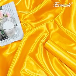 Ersmak Gold Satin Fabric by The Yard, 60" Wide