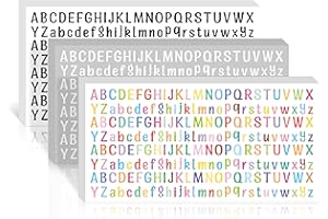 NATZERAT 3120 PCS 15 Sheets Small Letter Stickers Mix-Colors 0.5in Vinyl Self-Adhesive Alphabet Stickers1/2 Half in for Mailbox, Window, DIY