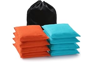 POTIVE Cornhole Bags Set of 8 Regulation Corn Hole Bean Bags for Cornhole Game, Professional Weather Resistant Corn Hole Bags with Tote Bag
