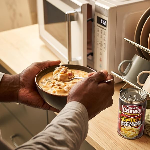 CAMPBELL’S CHUNKY SOUP, CHIPOTLE CHICKEN CORN CHOWDER SOUP, 18.8 OZ CAN