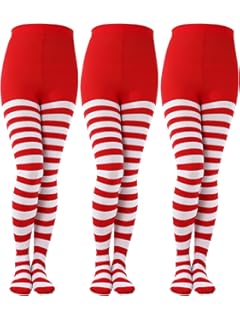 Amazon Com Forum Novelties Women S Striped Tights Red And White