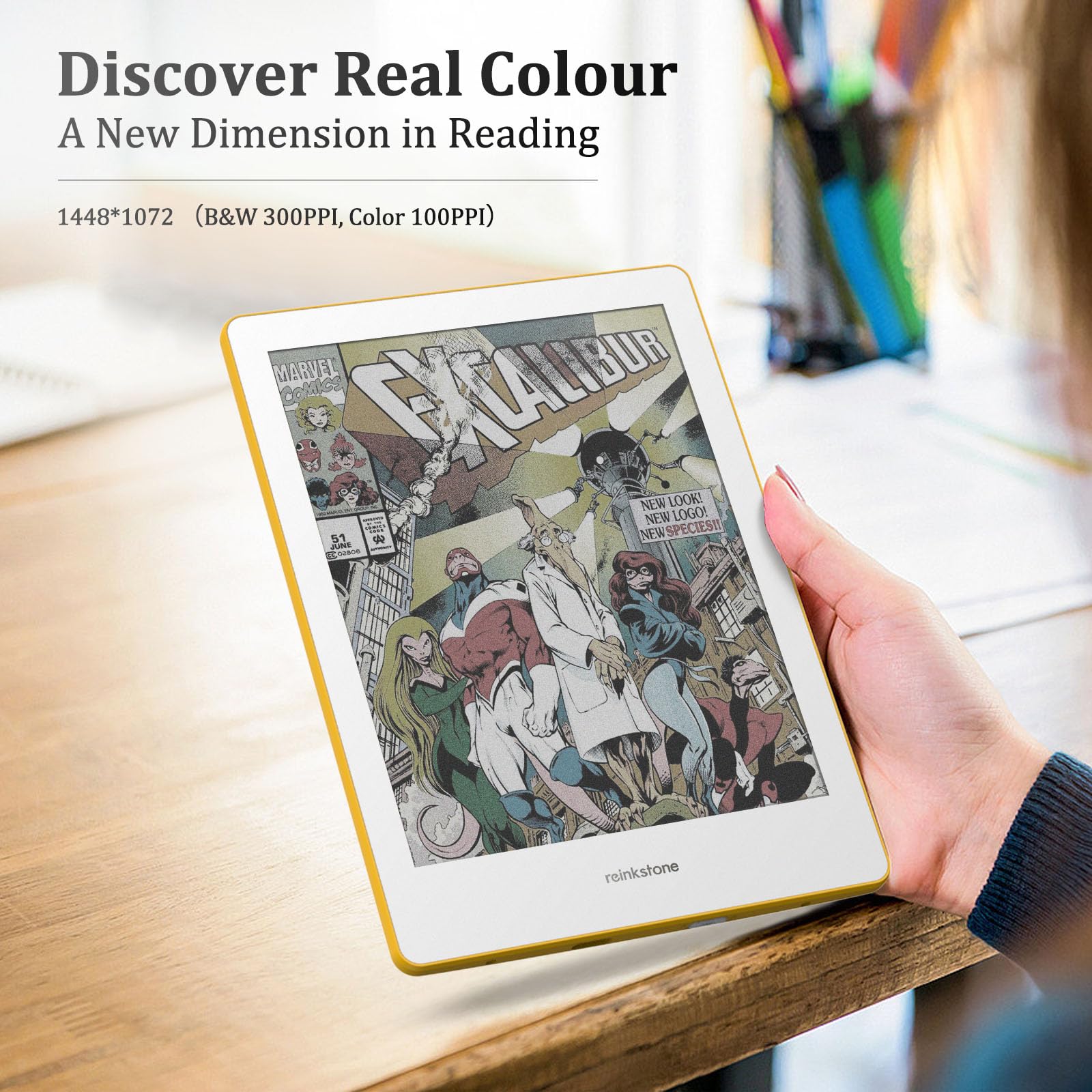 Color E-Book Reader, E-Book with 6in 300PPI and 100PPI HD Color Ink Screen, Support Google Play Store, OTG/Type C, Android 11, 2GB+32GB