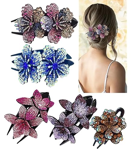 Amazon.com : Rhinestones Hair Claw Clips for Women, Copper  display picture 3