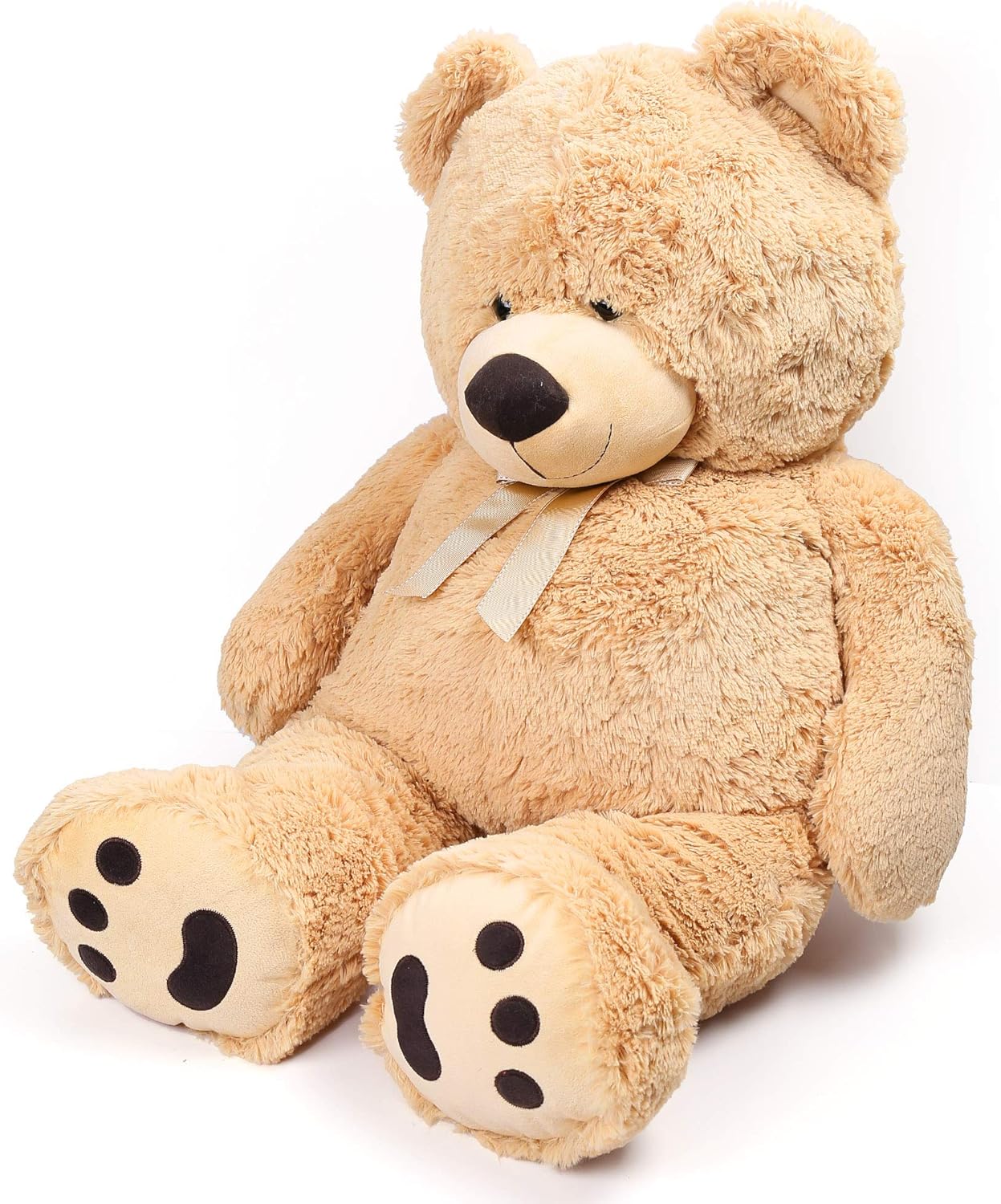 LotFancy 39in Big Teddy Bear Stuffed Animal Plush, Cuddly Stuffed Teddy Bears, Large Teddy Bear Plush Toy with Big Footprints, Gifts for Girls, Girlfriend, Wife on Valentine's, Birthday: Toys & Games