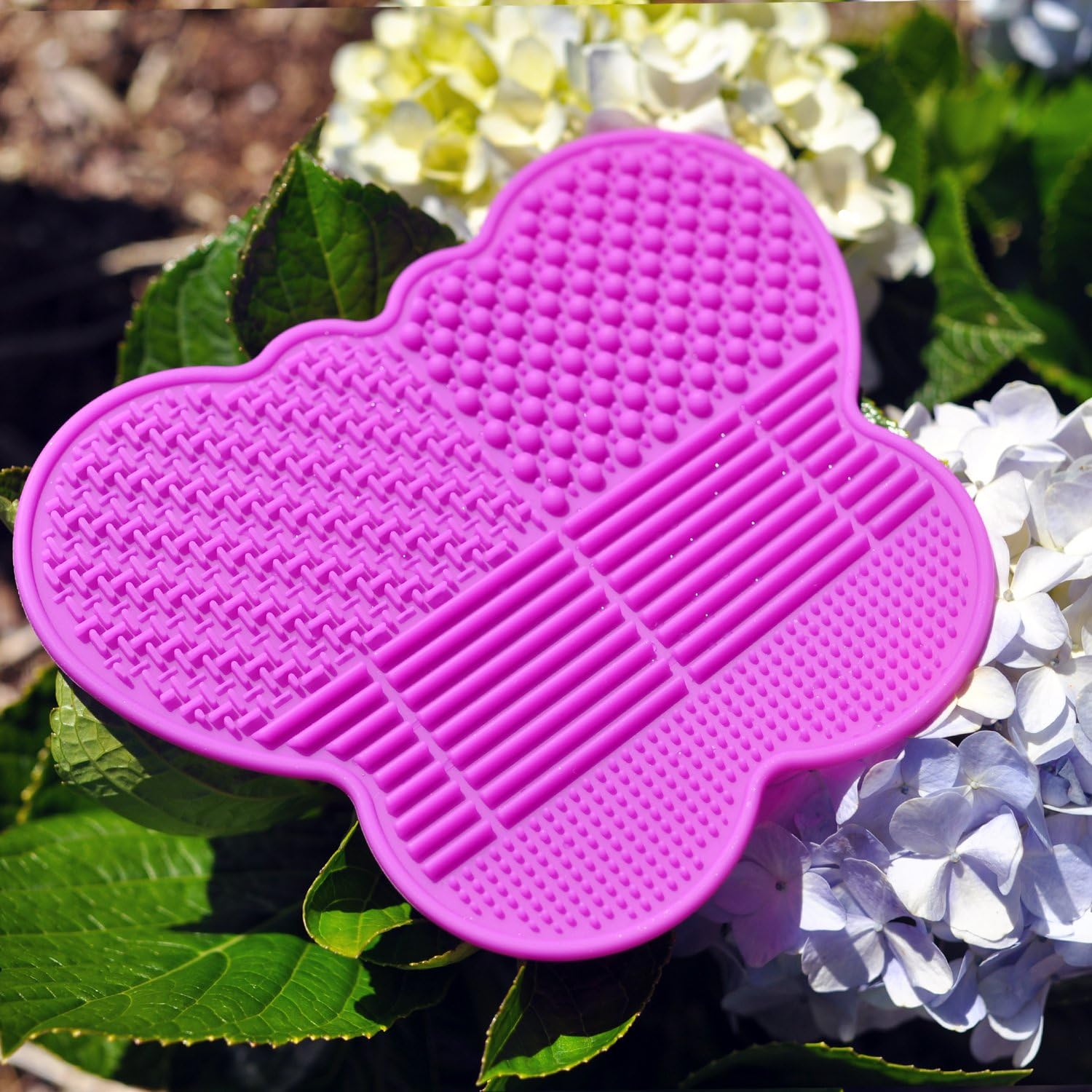 # 1 Silicone Makeup Brush Cleaning Mat -Butterfly shape Scrubber - Portable Beauty Washing Tool to Extend the Use of Your Make up and Art Painting Brushes - Best Cleaner Pad ! (Pink)