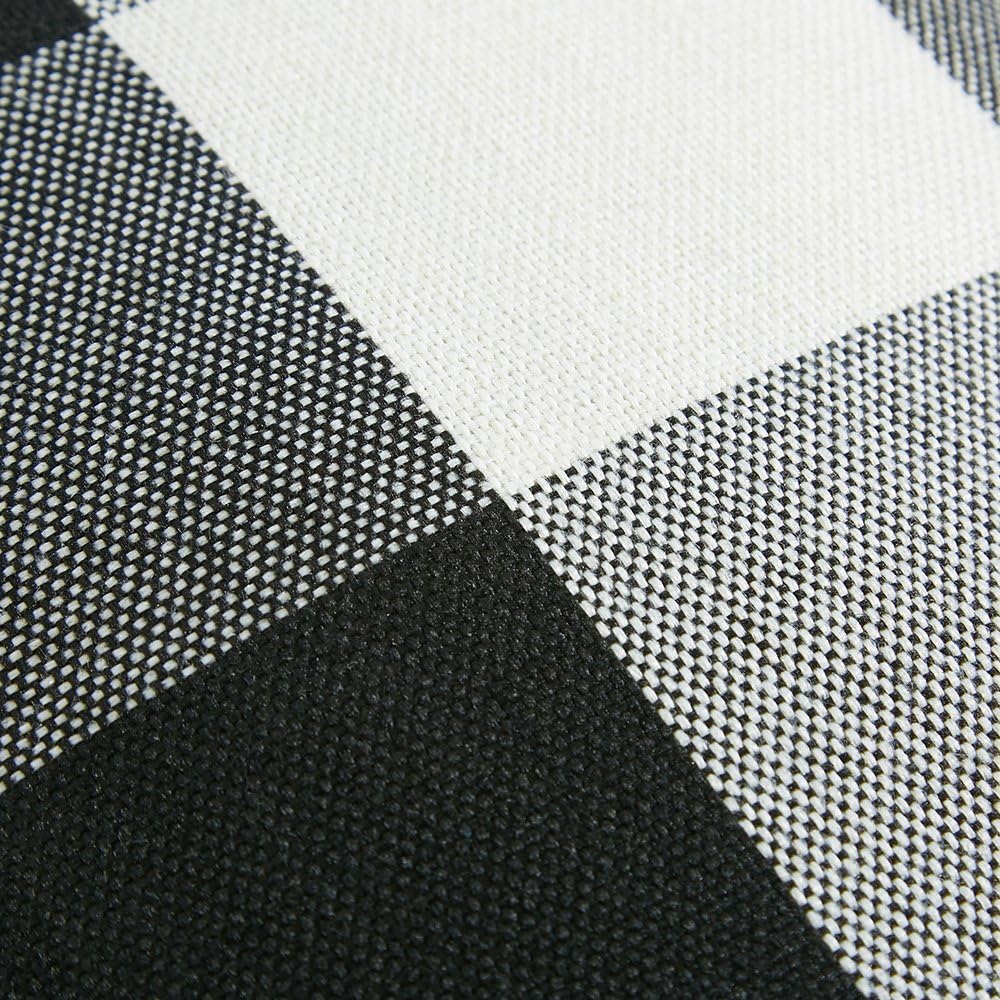 Set of 2 Fall Black and White Buffalo Check Plaid Throw Pillow Covers Farmhouse Decorative Square Pillow Covers 18x18 Inches for Farmhouse Home Decor: Home & Kitchen