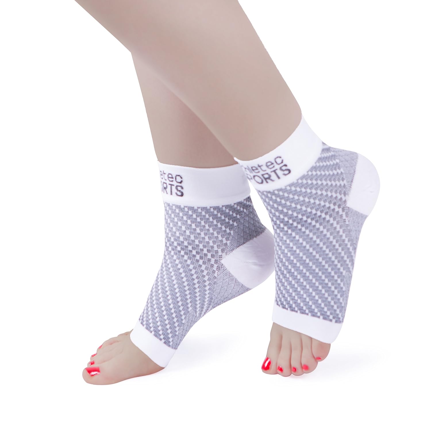 Athletec Sport Compression Foot Sleeves with Arch Support