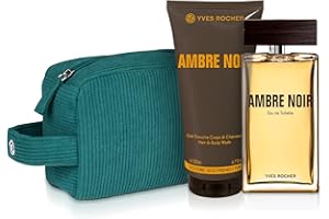Yves Rocher Eau de toilette and Shower Gel -Ambre Noir | Gift for him | Made In France (Ambre Noir)