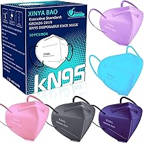 Amazon.com: XINYA BAO 50 Packs KN95 Face Mask 5-Ply
