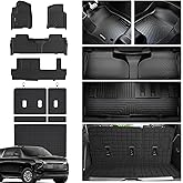 WAYIDSS Floor Mats & Cargo Mat Mat & Backrest Mat for 2021-2026 Chevy Chevrolet Suburban 8 Seats Accessories-2 Row Bench Seat/GMC Yukon XL/Cadillac Escalade esv (Non Short) Car Floor Liners