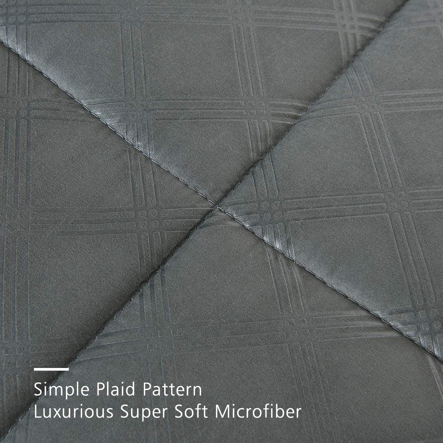 JML Comforter Set, 10 Piece Microfiber Bedding Comforter Sets with Shams - Luxury Solid Color Quilted Embroidered Pattern, Perfect for Any Bed Room or Guest Room (Grey, Cal King): Home & Kitchen