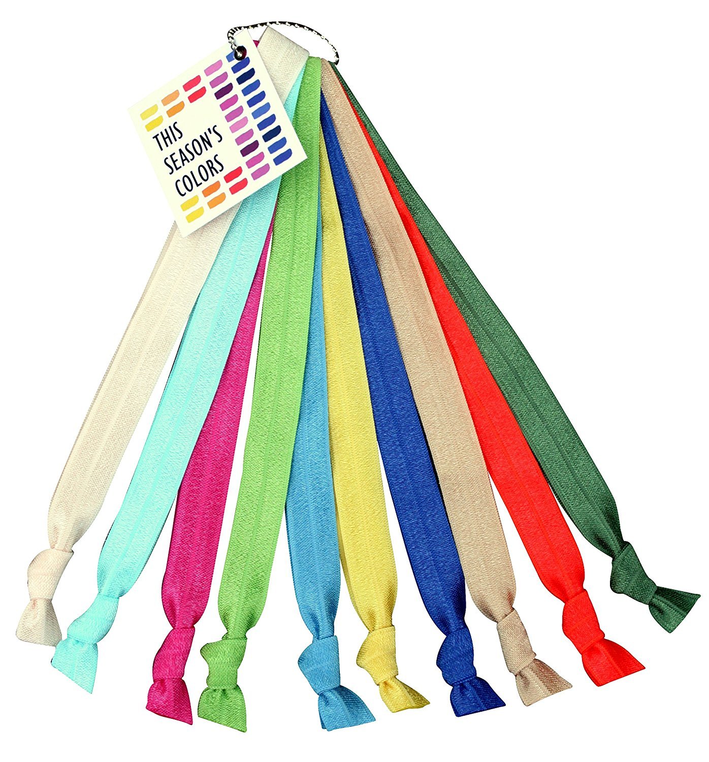 Neutral Elastic Headband Hair Ties Set of 6; 5/8" Wide