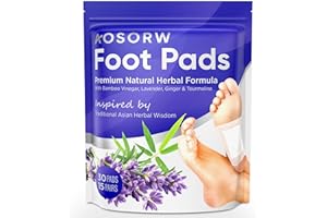 AOSORW Natural Cleansing Foot Pads - Lavender Bamboo Vinegar - Premium Foot Care - Soothes Stress and Calms the Mind - Supports Restful Sleep and Gentle Body Cleansing - 30 Pads (Pack of 1)