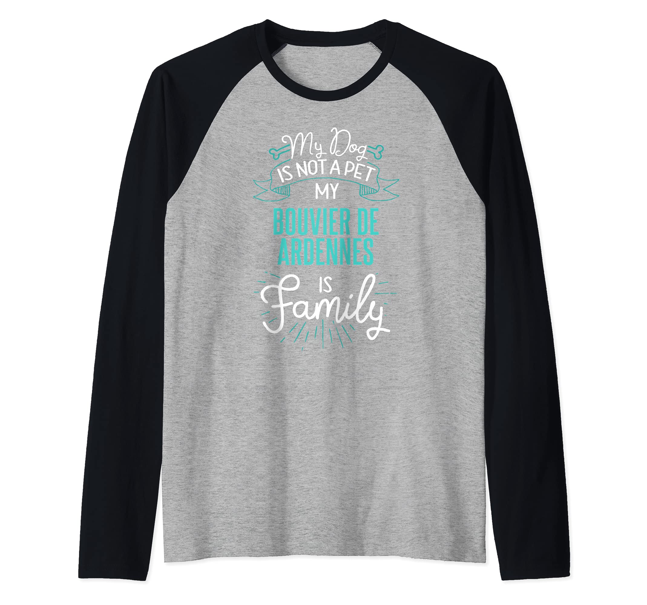 Cute Bouvier De Ardennes Design Family Dog Giftn Raglan Baseball Tee