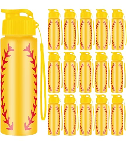 20 Softball-Wasserflaschen, 430 Ml, Aus PC-Kunststoff – Wiederverwendbar, Mit Trageband, Für Teams & Fans