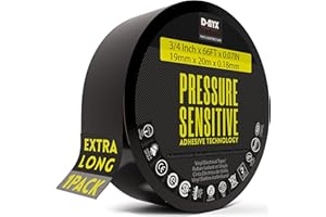 D-NYX Extra Long Vinyl Electrical Tape Rolls Waterproof Flame Heat & Weather Resistant Indoor Outdoor High-Temperature Super Electric Wire Tapes Professional Grade (1, Black, 3/4 in x 66 FT.)