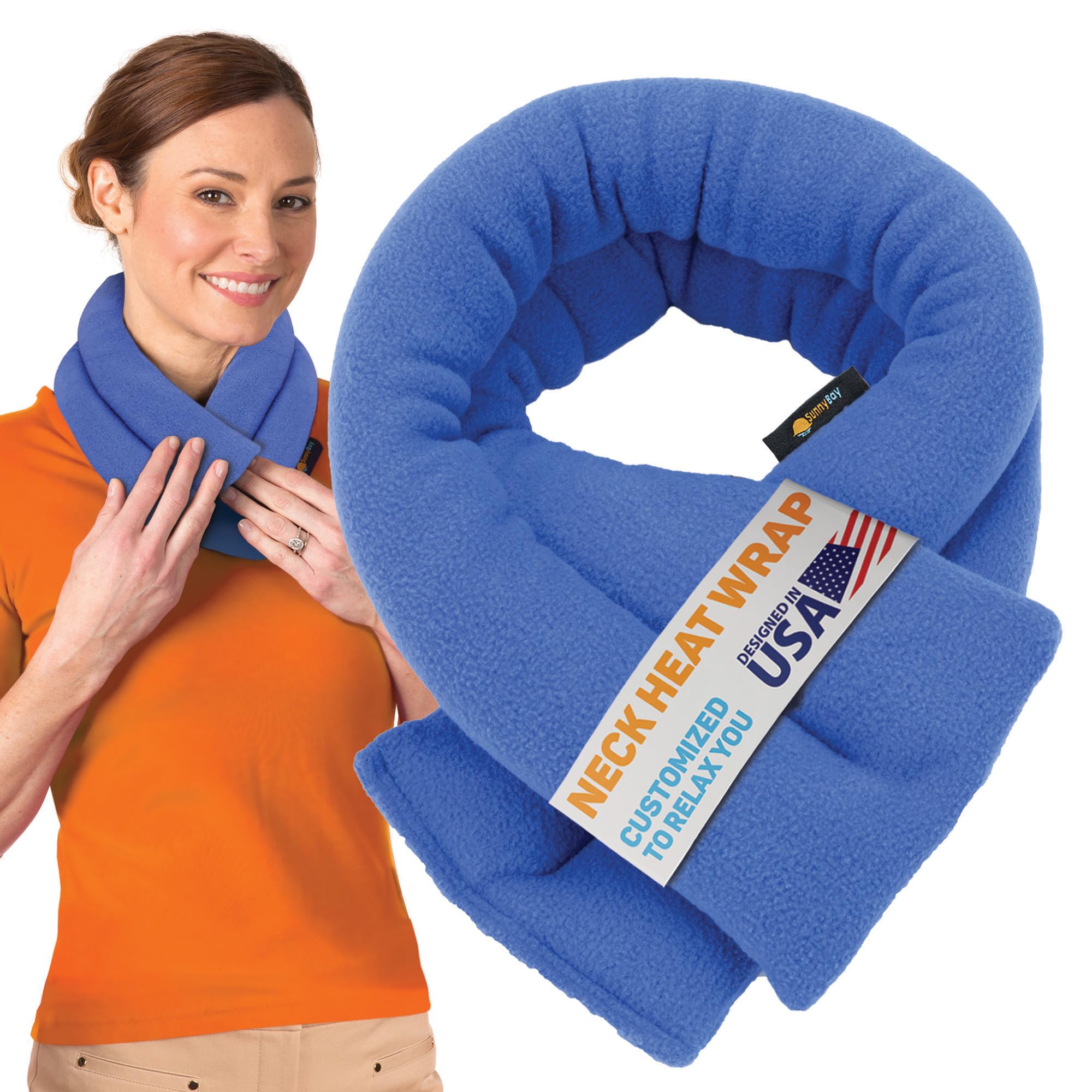 SunnyBay Microwave Heating Pad, Microwavable Moist Heated Neck and Shoulder  Wrap, Versatile Weighted Beanbag C