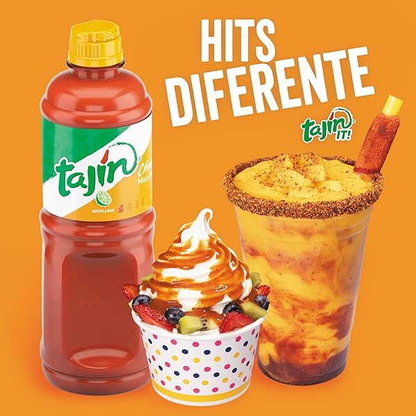 TAJÍN CLÁSICO SEASONING 14OZ AND TAJÍN FRUITY CHAMOY SAUCE 15.38OZ (PACK OF 2)