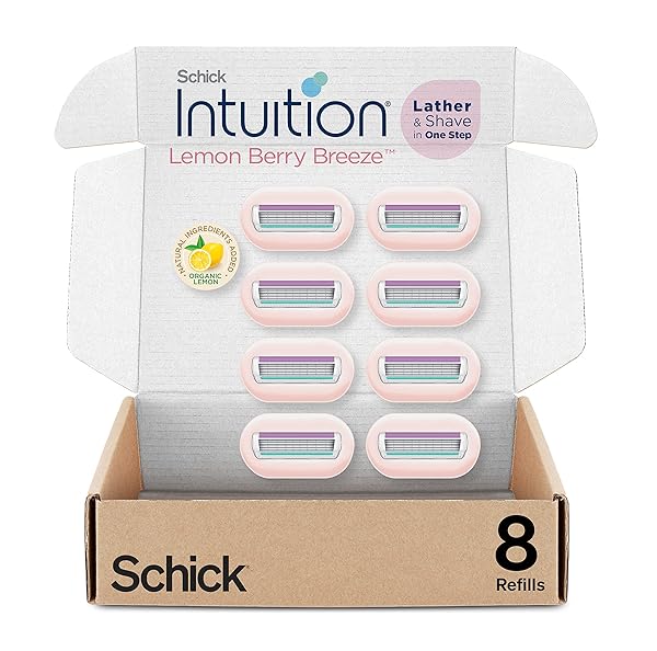 SCHICK INTUITION REFILL, LEMON BERRY BREEZE RAZORS FOR...