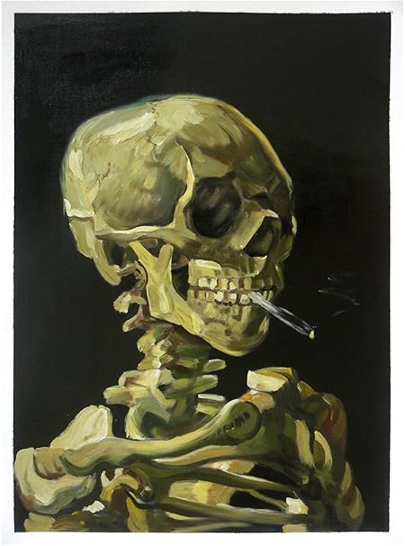 van gogh skeleton painting