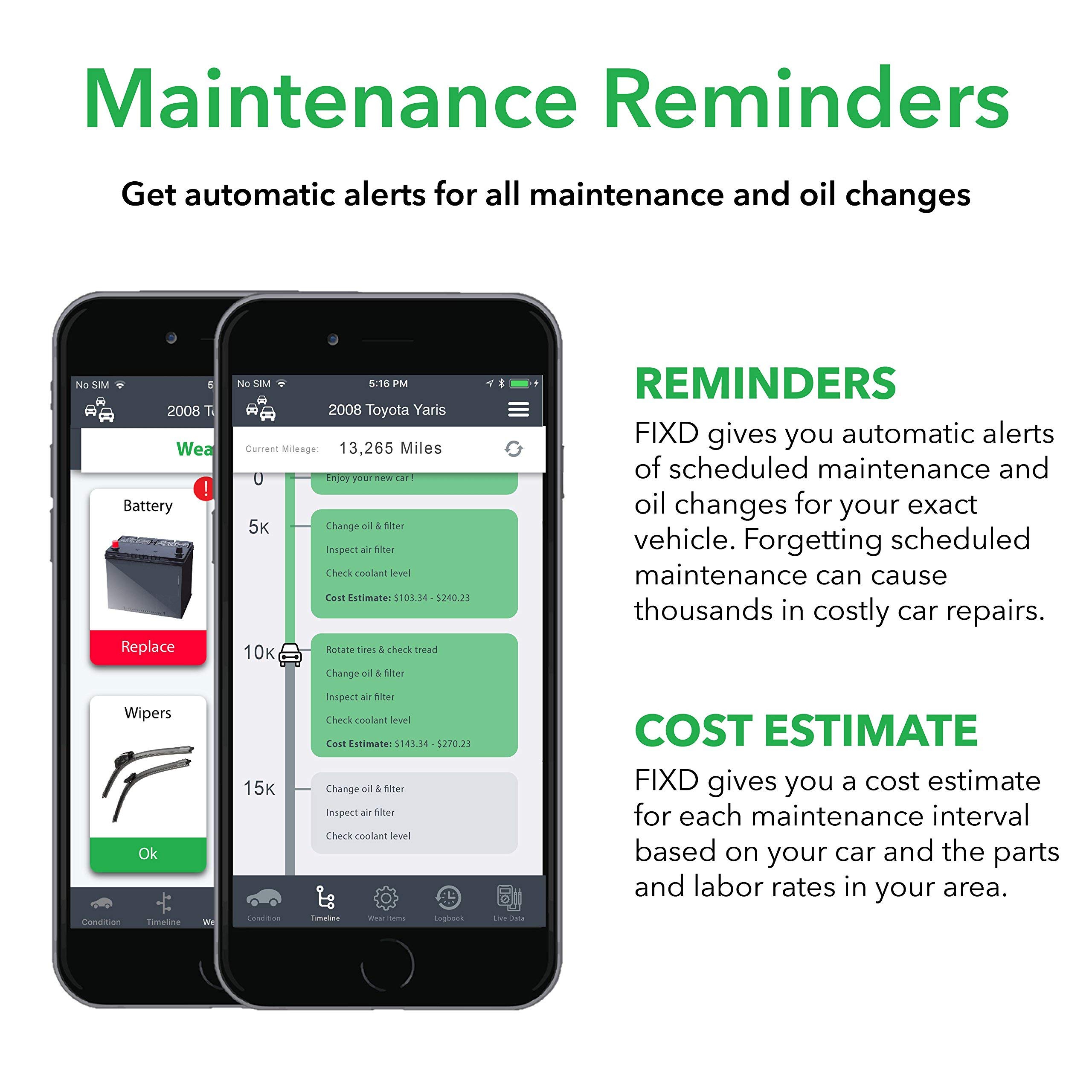 FIXD OBD2 Professional Bluetooth Scan Tool & Code Reader for iPhone and
