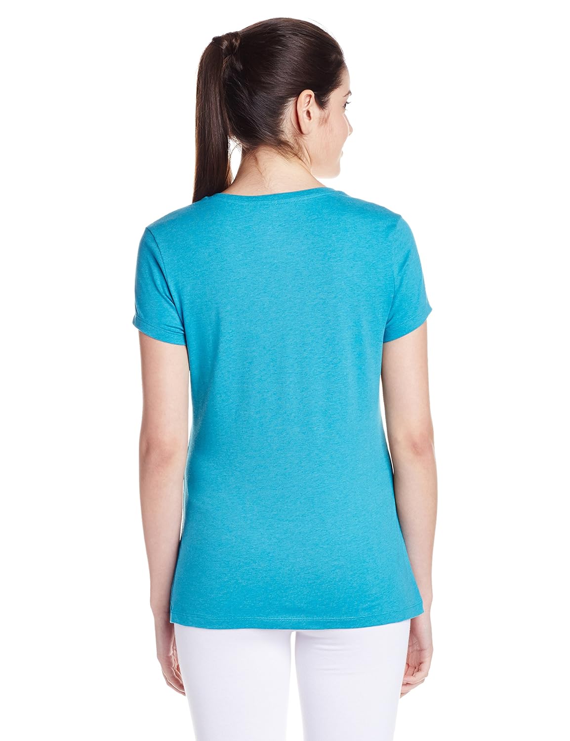 jockey women's cotton v-neck tee (1359-0105-temel_turquoise_large)
