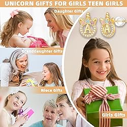 Unicorn Gifts for Girls - 14K Gold Unicorn Earrings