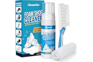 Shoe Cleaner, 200ml White Sneaker Cleaner with Shoe Brush & Towel Included, for Leather, Knit, Boots, Canvas, Rubber, PU, Run